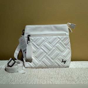 Lug Double Dip Satin Luxe VL Crossbody Bag—WHITE (NWT)